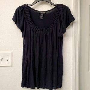 Black Scoop Neck Top